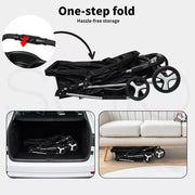 Pawz 4 Wheels Pet Stroller Dog Cat Cage Puppy Pushchair Travel Walk Carrier Pram