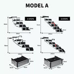 Pawz Dog Ramp Pet Car Suv Travel Stair Step Foldable Portable Lightweight Ladder