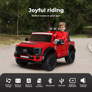 Kids Ride On Car Licensed Ford Super Duty 50W Electric Toy Remote Control Red