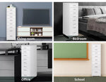 Levede Office Cabinet  8 Drawer Drawers Storage Cabinets Steel Rack Home White