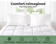 Dreamz Bamboo Pillowtop Mattress Topper Protector Cover Underlay Pad Queen