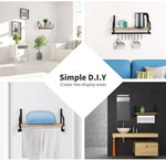 Levede Floating Shelf Brackets Wall Shelves Mount Display Rack Storage Hook