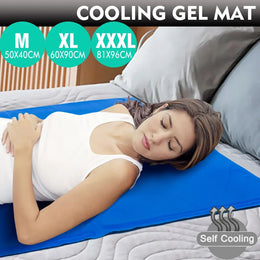 Cool Gel Cooling Mat Car Bed Sofa Laptop Pad Summer Blanket Cushion Multi Sizes