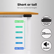 Levede Motorised Standing Desk Adjustable Sit Stand Cable Management 140X70cm