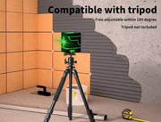 Traderight Laser Level Green Light Auto Self Leveling Waterproof Cross Line Home