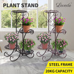 Levede Plant Stand Outdoor Indoor Metal Flower Pots Rack Corner Planter Shelf