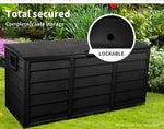 Lambu 290L Outdoor Storage Box Garden Lockable Toys Tools Container Waterproof