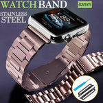 Replacement Stainless Steel Strap Band Clasp for Apple Watch /Sport ROSE GOLD
