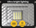 Emitto LED Portable Flood Light Outdoor 30W Rechargeable Spotlight 2400LM 3 Mode