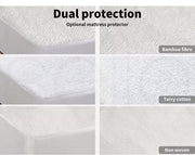 Dreamz Mattress Protector Bamboo Cotton Cover Waterproof /8cm Topper Queen King.