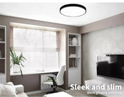 Emitto Ultra-Thin 5CM LED Ceiling Down Light Surface Mount Living Room Black 36W