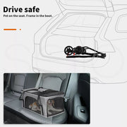 Pawz 2-tier Pet Stroller Double Dog Pram Cat Carrier Travel Pushchair Foldable