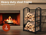 Traderight Firewood Rack 4 Fireplace Tool Log Wood Steel Large Holder Storage