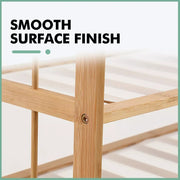 Levede 2x Bamboo Shoe Rack Shoes Organizer Storage Shelves Stand Shelf 5 Tier
