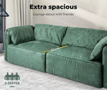 NEW Sofa Floor Couch 3-Seater Leathaire Italian Casablanca Living Room Lounge