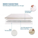 Dreamz Mattress Topper Memory Foam Toppers 7CM Underlay Breathable Mat Queen