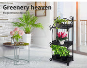 Levede Plant Stand 3/4/5 Tiers Outdoor Indoor Metal Flower Rack Garden Shelf