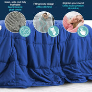 Dreamz Weighted Blanket Heavy Gravity Adults Sleeping Deep Relax Adult 9KG Blue