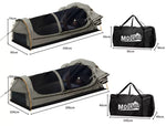 Mountview Double King Single Swag Camping Swags Canvas Dome Tent Hiking Grey