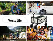 Lambu Garden Camping Trolley Outdoor Garden Wagon Cart Folding Heavy Duty Large