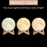 Dimmable 3D Magical Moon Lamp USB LED Night Light Moonlight Touch Sensor Lamp au
