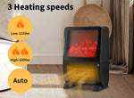 Spector Space Heaters Electric Portable Instant Fireplace Heater 3D Flame 2000W