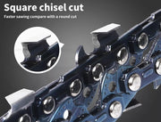 Traderight Chainsaw Chain Blade Saw Replace Semi Chisel 12