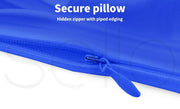 Dreamz Silk Pillow Case 100% Mulberry Slip Eye Mask Set Both Sided 25 Royal Blue