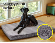 Pawz Pet Dog Calming Bed Memory Foam Foldable Mattress Orthopedic Washable Grey
