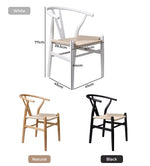 Levede 2x Dining Chairs Wooden Hans Wegner Chair Wishbone Chair Cafe Lounge Seat