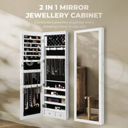 Levede Mirror Jewellery Cabinet LED Light Lockable Box Jewelry Storage Organiser