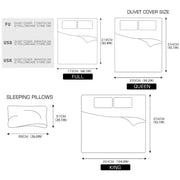 Dreamz Quilt Cover Set Diamond Pintuck Pillow Case Duvet Doona Queen King Size
