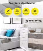 Levede 4 Drawer Office Drawers Cabinet Storage Cabinets Steel Rack Home Shelves