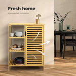 Levede Bamboo Shoe Storage Cabinet Laundry Organizer Cupboard Freestanding