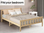 Levede Wooden Bed Frame Queen Double Single Rustic Mattress Base Solid Pine