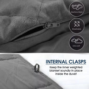 Dreamz Weighted Blanket Heavy Gravity Adults Deep Relax Kids Adult 5/7/9KG Grey.