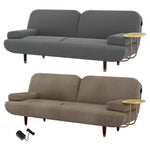 Levede Convertible Sofa Bed Lounge Couch Charging Station 3-Seater Side Table