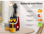 Slow Juicer Cold Press Juicers Extractor Whole Fruit Vegetable Health Processor