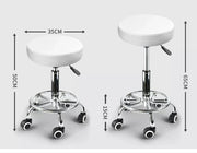 2x Levede Salon Stool Swivel Hairdressing Barber Stools Bar Chairs Lift Round