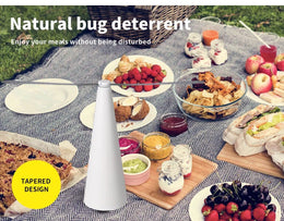 Lambu Fly Repellent Fan Free Entertaining Chemical Indoor Outdoor Home White