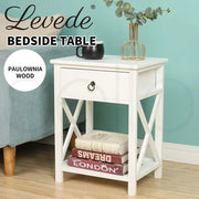 Levede 1x Bedside Tables Drawers Side End Table Storage Cabinet Nightstand