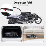 Pawz Large Pet Stroller Dog Cat Carrier Travel Pushchair Foldable Pram 4 Wheels