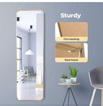 Yezi Full Length Wall Mirror 1.7m Floor Free Standing Makeup Mirrors Gold Frame