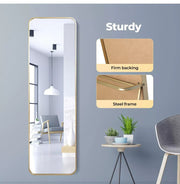 Yezi Full Length Wall Mirror 1.7m Floor Free Standing Makeup Mirrors Gold Frame