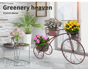 2x Levede Plant Stand Outdoor Indoor Metal Pot Garden Decor Flower Rack Shelf