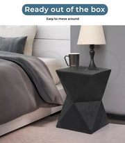 Levede Side Table Terrazzo End Tables Geometric Magnesia Concrete Stand Outdoor