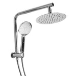 Shower Head High Pressure Set Rain Round Brass Taps Mixer Handheld WELS Silver