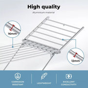Levede Airer Folding Laundry Clothes Dryer Electric Heated Rack Indoor Silver