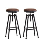 Levede Industrial Bar Stools Kitchen Stool Wooden Barstools - Black (BR1001BACK)