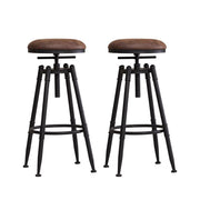 Levede Industrial Bar Stools Kitchen Stool Wooden Barstools - Black (BR1001BACK)